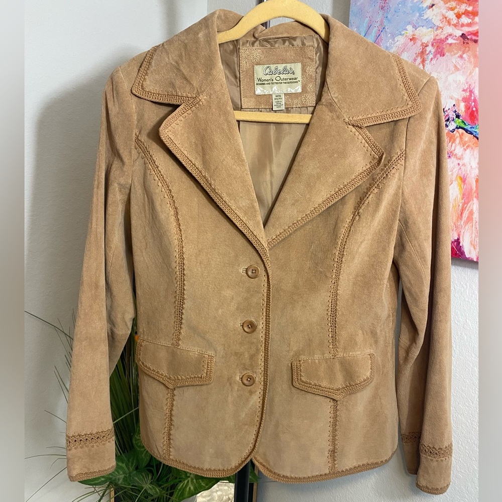 Cabela’s Tan Soft Leather Jacket Size M